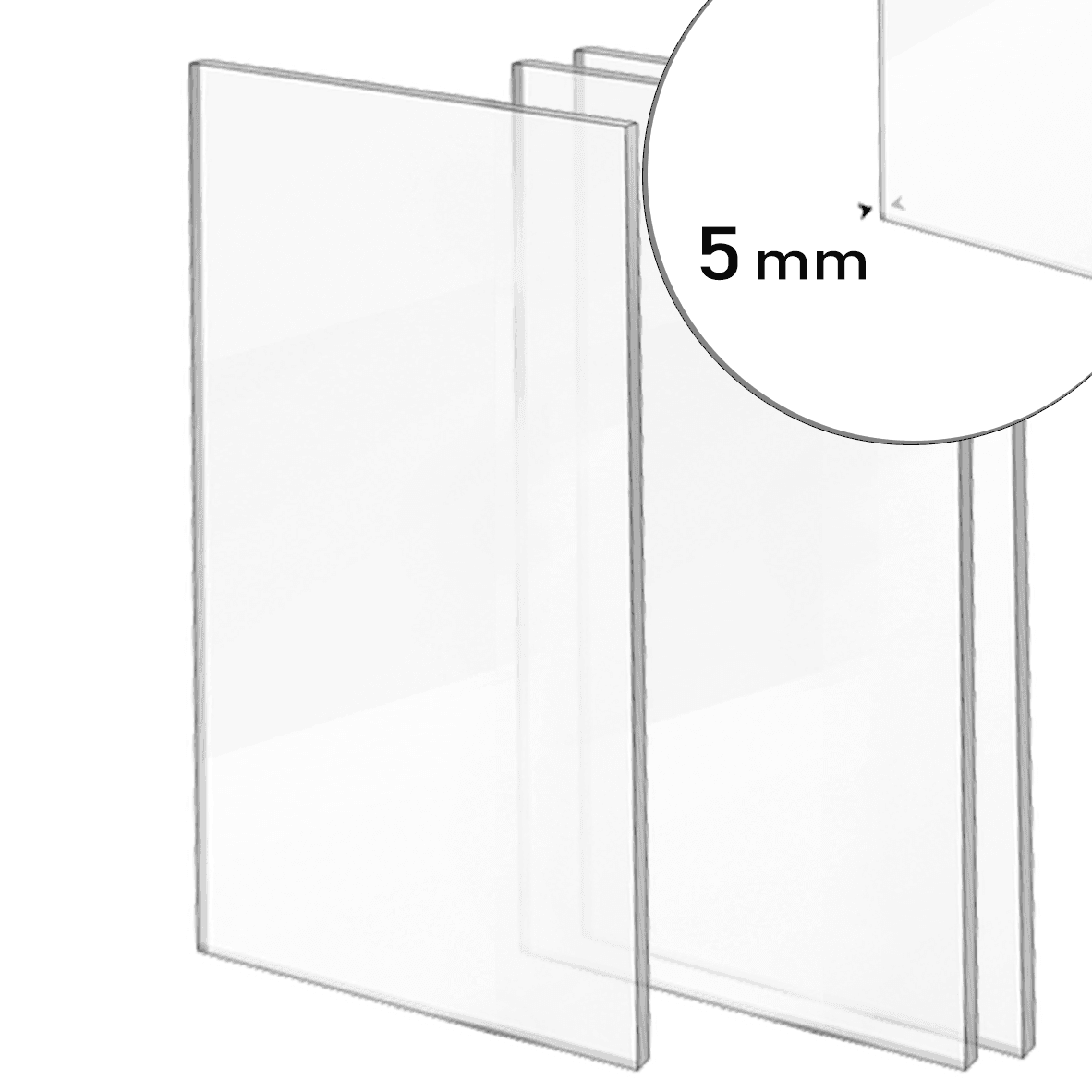 Policarbonat compact transparent UV 2050 x 4050 mm, grosime 5 mm