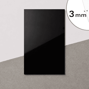 Placă Bond negru RAL 9005, 3mm 1500 × 3050 mm