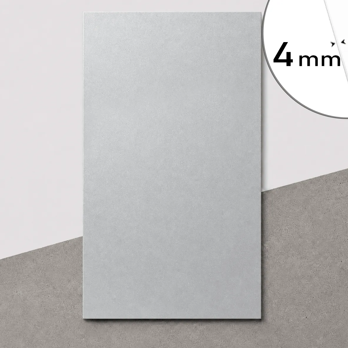 Placă Bond silver RAL 9006, 4mm 1500 × 3050 mm